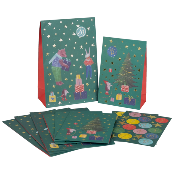 Adventskalender „Melin“ | dunkelgrün
