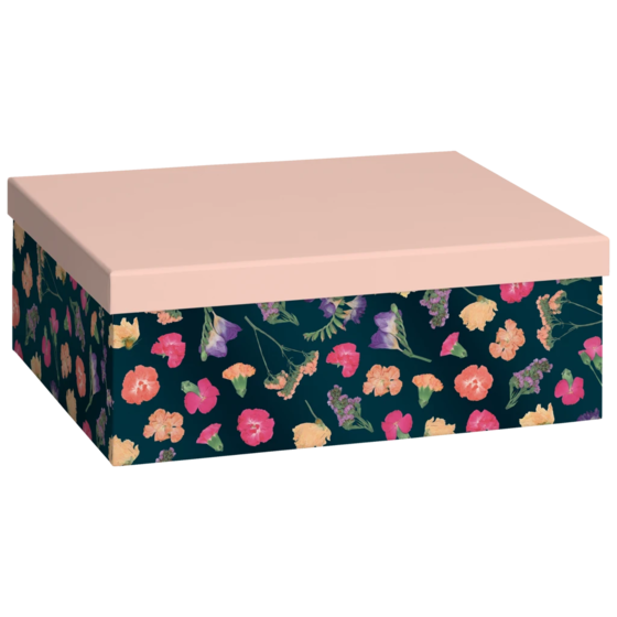 Geschenkbox „Maila“ | 24×12×33 cm, hellrosa/petrol