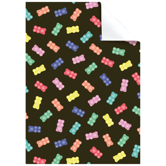 Geschenkpapier-Bogen „Baia“ | 100×70 cm, 80 g/m², schwarz