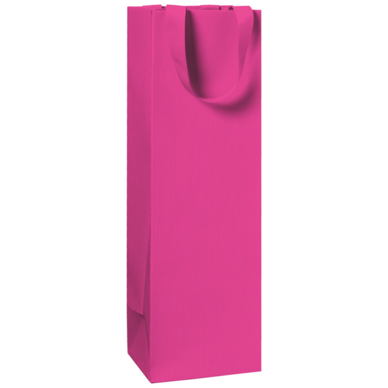 Flaschentasche One Colour | 11×36×10,5 cm, 250 g/m², pink