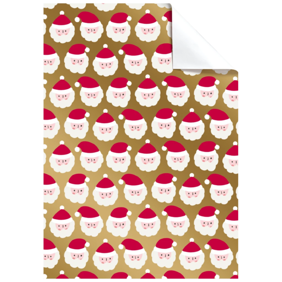 Geschenkpapier-Bogen „Claus“ | 50×70 cm, 76 g/m², gold