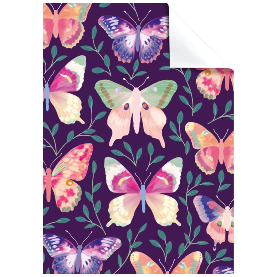 Geschenkpapier-Bogen „Louka“ | 50×70 cm, 76 g/m², dunkelviolett