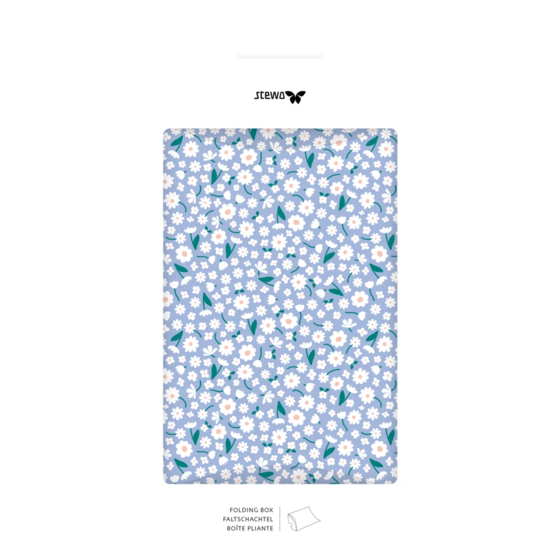 Faltschachteln „Samia“ | 16×4×19,5 cm, 210 g/m², weiß/himmelblau, 3 Stück