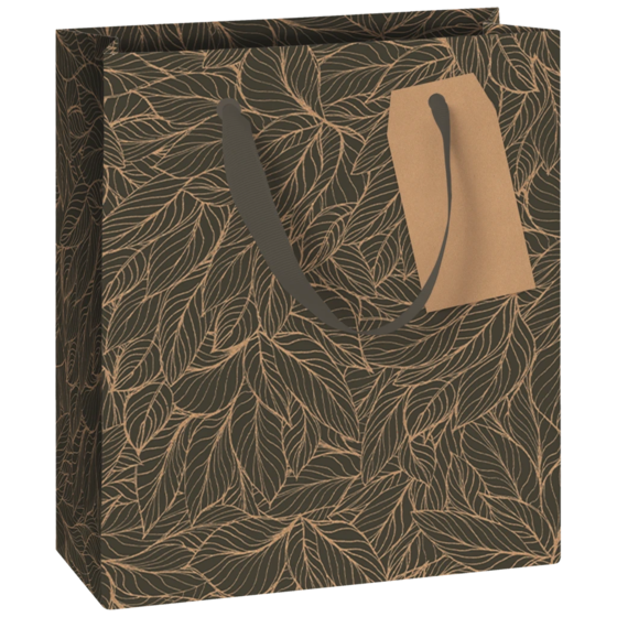 Pochette cadeau « Naha » | 18×21×8 cm, 250 g/m², gris foncé
