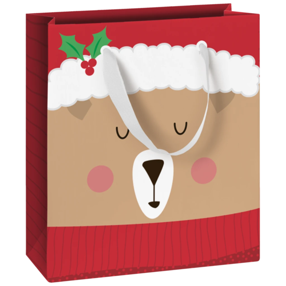 Geschenktasche „Flori“ | 18×21×8 cm, 180 g/m², rot