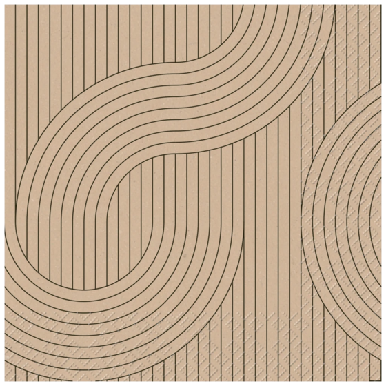 Servietten „Ali“ | 33×33 cm, braun, 20 Stück