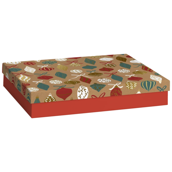 Geschenkbox „Lorena“ | 24×6×6 cm, rot/braun