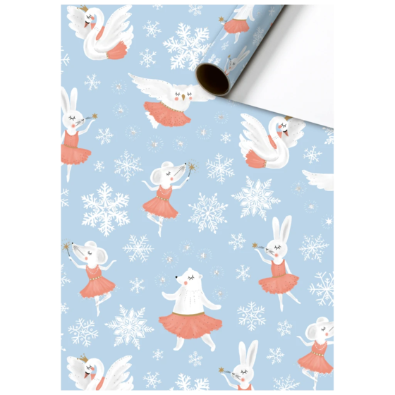 Geschenkpapier „Rosella“ | 70 cm × 1,5 m, 76 g/m², hellblau