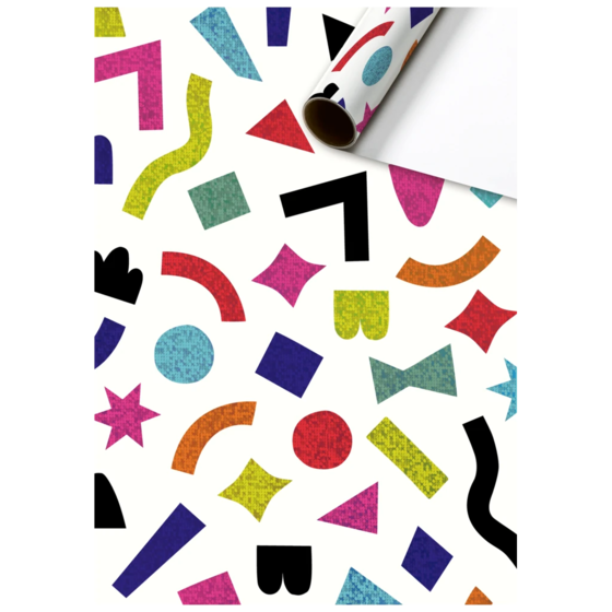 Geschenkpapier „Tyra“ | 70 cm × 1,5 m, 76 g/m², weiß/mehrfarbig