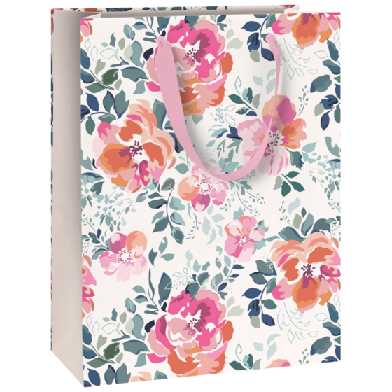 Geschenktasche „Roses“ | 23×30×13 cm, 180 g/m², mehrfarbig, pastell
