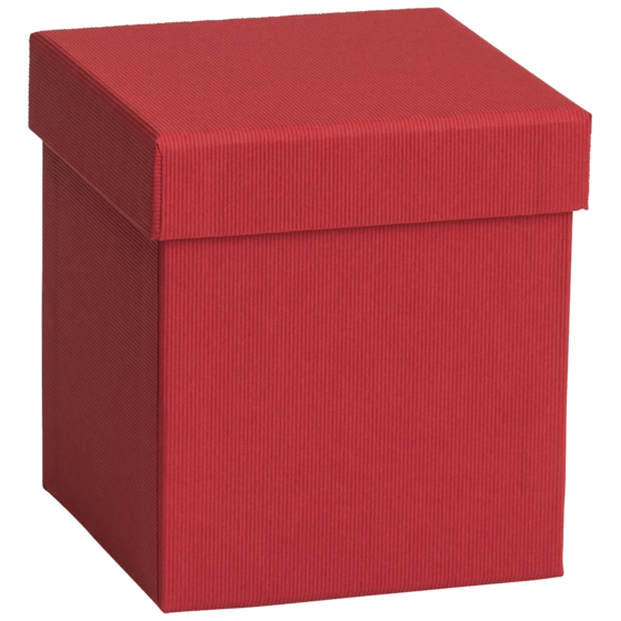 Geschenkbox One Colour | 11×11×12 cm, dunkelrot
