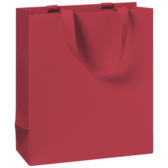 Gift Bag One Colour | 18×21×8 cm, 250 gsm, dark red