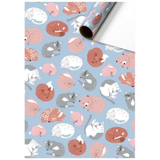 Geschenkpapier „Okko“ | 70 cm × 2 m, 80 g/m², hellblau