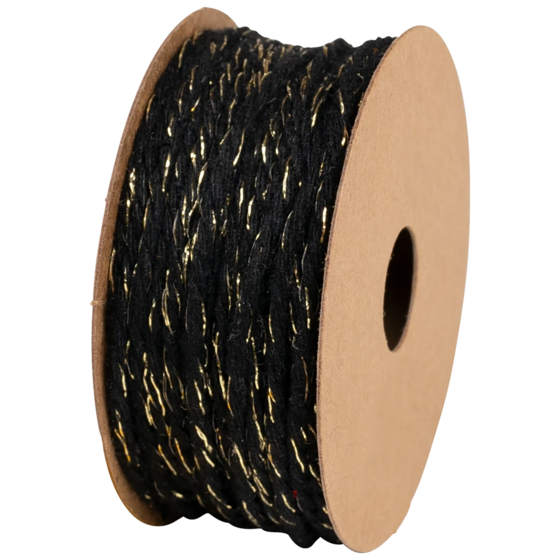 Geschenkband | Baumwolle, 2 mm × 10 m, schwarz