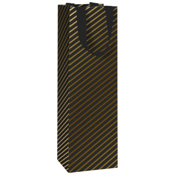 Geschenktasche „Stryge“ | 11×36×10,5 cm, 250 g/m², schwarz