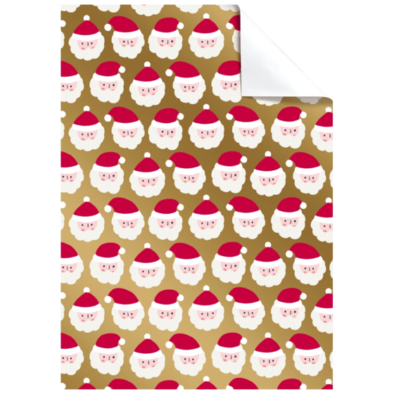 Geschenkpapier-Bogen „Claus“ | 100×70 cm, 80 g/m², gold