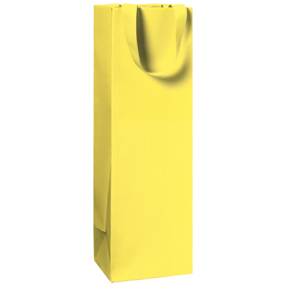 Flaschentasche One Colour | 11×36×10,5 cm, 250 g/m², gelb