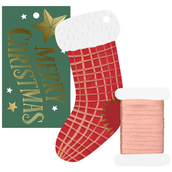 Geschenkanhänger-Set „Charlize“ | rot/dunkelgrün