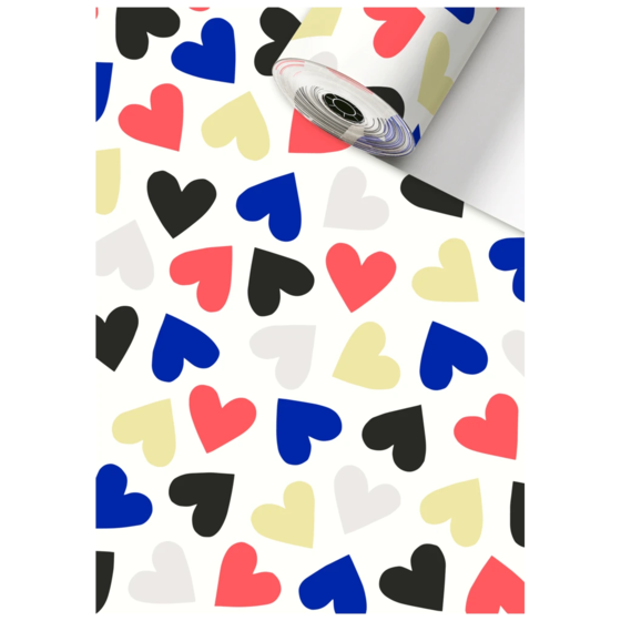 Geschenkpapier „Velia“ | 70 cm × 100 m, 76 g/m², weiß/mehrfarbig
