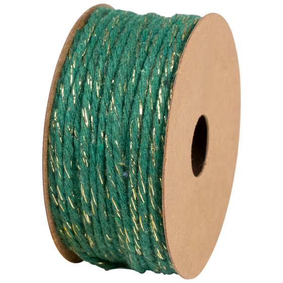 Geschenkband | Baumwolle, 2 mm × 10 m, dunkelgrün