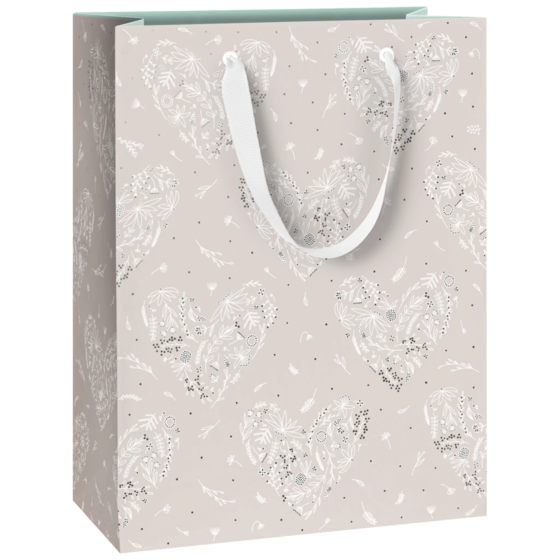 Geschenktasche „Eldana“ | 23×30×13 cm, 250 g/m², pearl