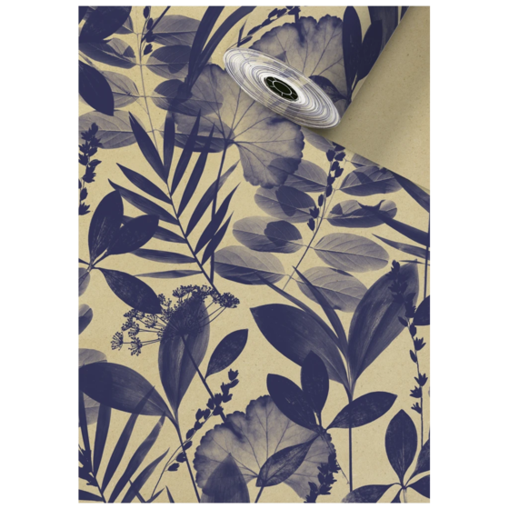 Geschenkpapier „Sona“ | 50 cm × 150 m, 80 g/m², dunkelblau/braun