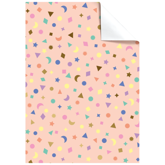 Geschenkpapier-Bogen „Naoki“ | 50×70 cm, 76 g/m², lachs