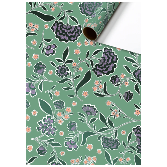 Geschenkpapier „Mamoka“ | 70 cm × 1,5 m, 76 g/m², jade