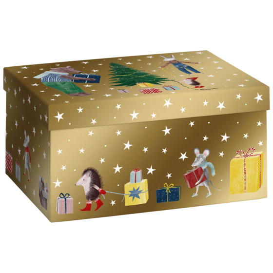 Geschenkbox „Melin“ | 16,5×12×24 cm, 120 g/m², gold