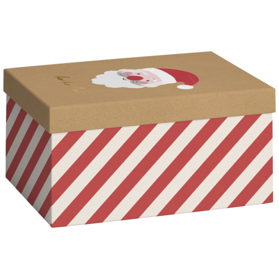 Geschenkbox | 16×12×24 cm, 120 g/m², rot/braun