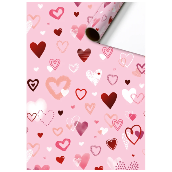 Geschenkpapier „Amaia“ | 70 cm × 1,5 m, 76 g/m², pink/rosa