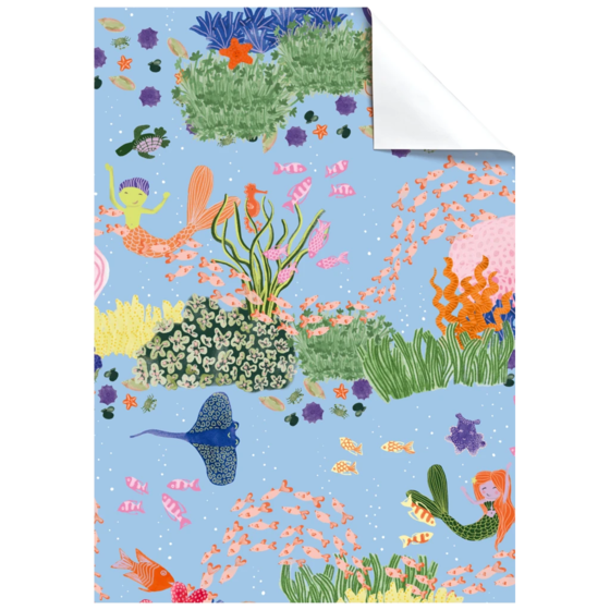 Geschenkpapier-Bogen „Kairi“ | 100×70 cm, 80 g/m², hellblau