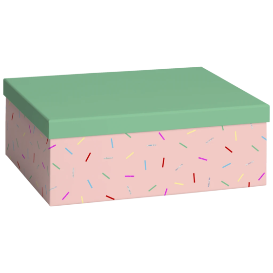 Geschenkbox „Gelato“ | 24×12×33 cm, rosa/grün