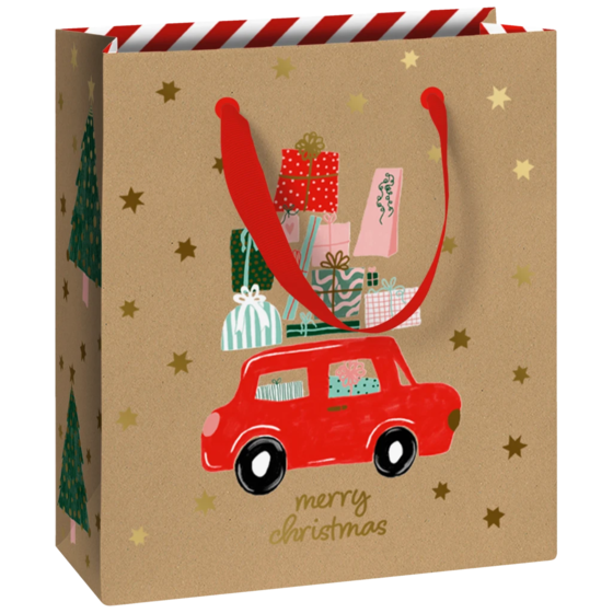 Geschenktasche „Anette“ | 18×21×8 cm, 250 g/m², hellbraun