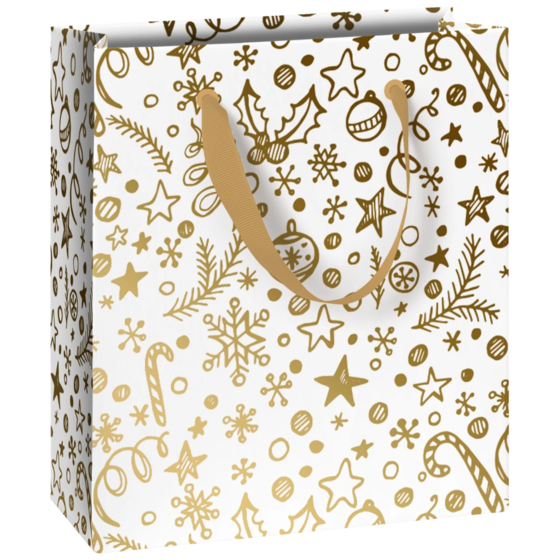 Geschenktasche „Chaya“ | 18×21×8 cm, 180 g/m², weiß
