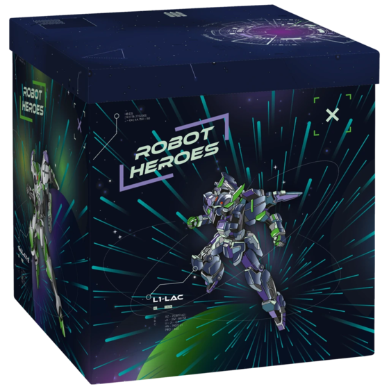 Geschenkbox „Robot“ | 23×24×23 cm, dunkelblau