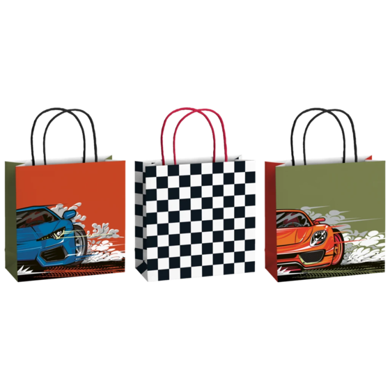 Gift Bag Set “Schorsch” | 20×20×8 cm, 200 gsm, multi-coloured, 3 piece(s)