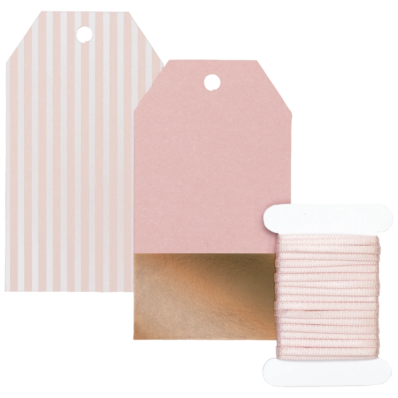 Geschenkanhänger-Set „Paro“ | hellrosa