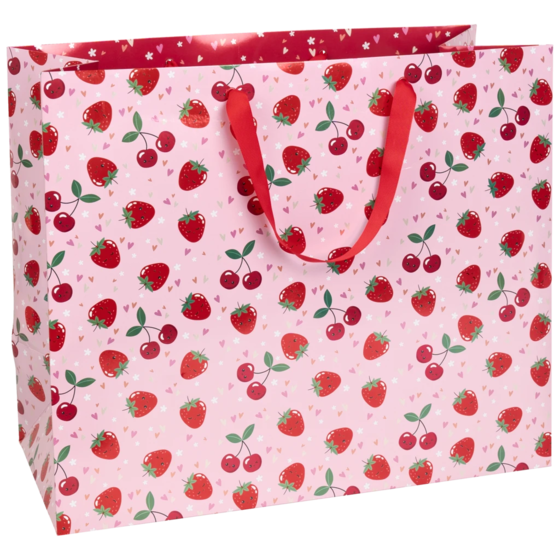 Geschenktasche „Yumi“ | 45×38×22 cm, 230 g/m², rosa/kirschrot