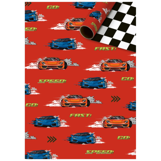 Geschenkpapier „Schorsch“ | 70 cm × 2 m, 80 g/m², rot