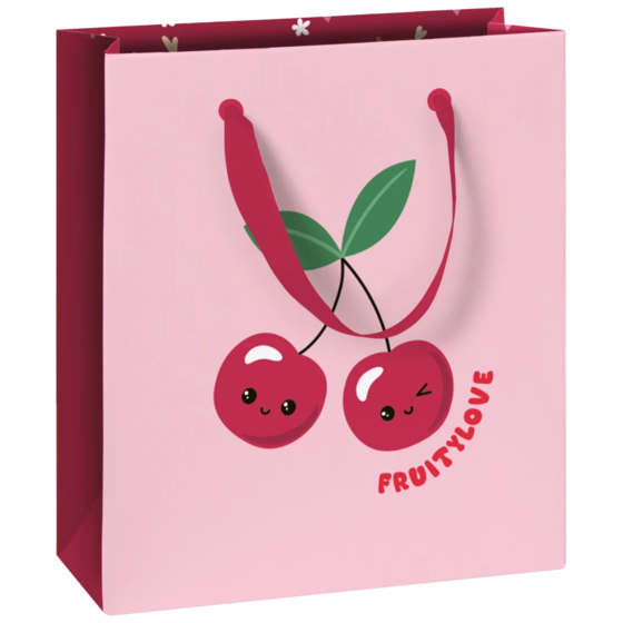Geschenktasche „Yumi“ | 18×21×8 cm, 230 g/m², rosa