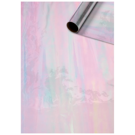 Geschenkpapier „Irisfolie“ | 70 cm × 2,5 m, 18 g/m², regenbogen/transparent