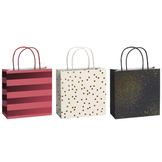 Geschenktaschen-Set „Coco“ | 20×20×8 cm, 200 g/m², mehrfarbig
