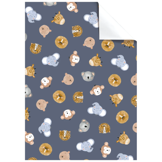 Geschenkpapier-Bogen „Buba“ | 100×70 cm, 70 g/m², blauviolett