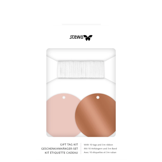 Geschenkanhänger-Set „Vanda“ | terracotta/rosa