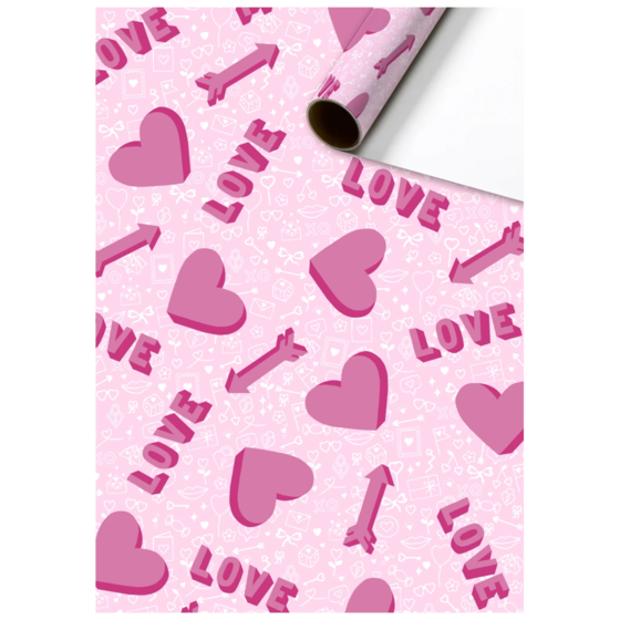 Geschenkpapier „Winnie“ | 70 cm × 2 m, 80 g/m², pink/rosa