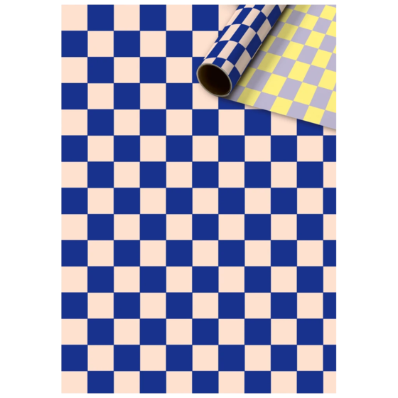 Geschenkpapier „Artem“ | 70 cm × 1,5 m, 80 g/m², rosa/blau