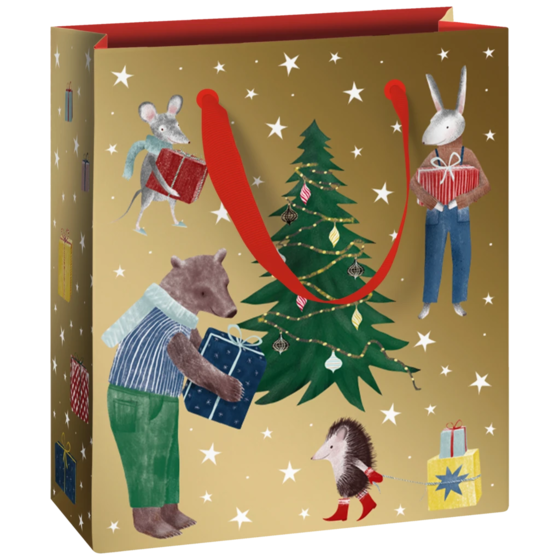 Geschenktasche „Melin“ | 18×21×8 cm, 250 g/m², gold