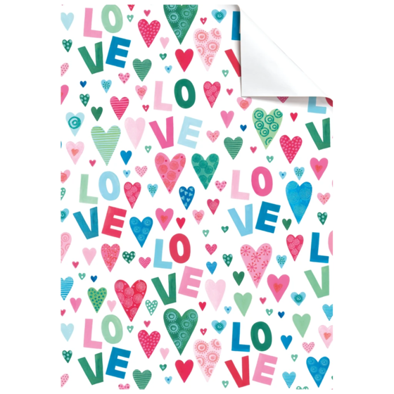Geschenkpapier-Bogen „Hanni“ | 100×70 cm, 80 g/m², weiß