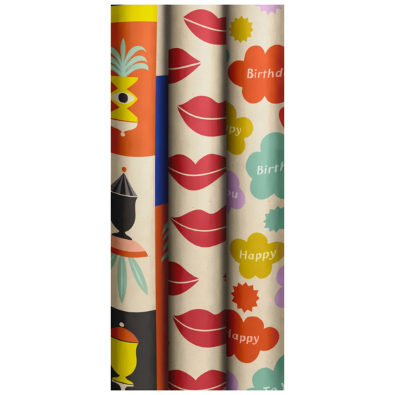 Geschenkpapier „Natural Friendship“ | 70 cm × 2 m, 70 g/m², sortiert